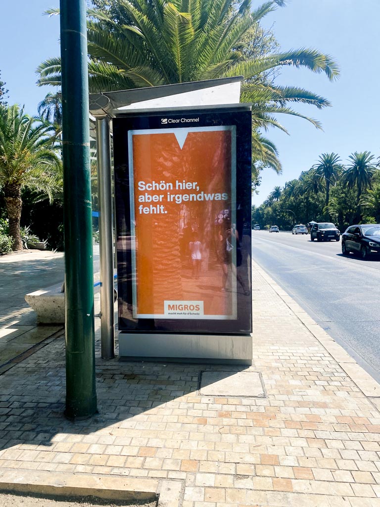 Pour son annonceur la Migros, Mediamix a réalisé une campagne DOOH dans différentes destinations estivales européennes en Espagne et en Italie